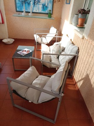 Juego Terraza: 3 Sillones y Mesa