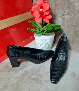 Zapatos tacón Ana Sáenz Talla 39 Negro
