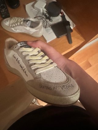 Golden Goose Talla 38 Beige/Blanco