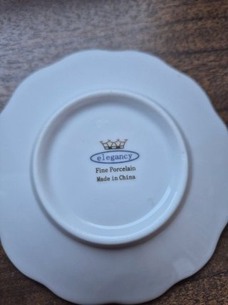 Juego Tazas y Platillos Porcelana Floral Rosa