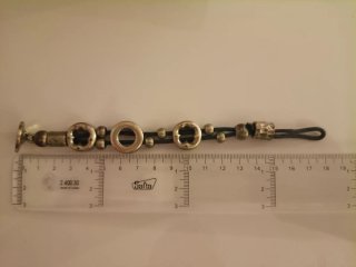 Pulsera artesanal cuero y metal boho