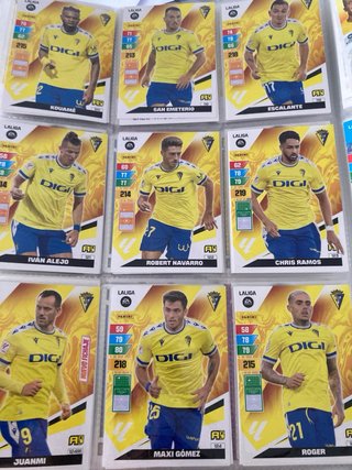 33 Cromos Cádiz CF sin repeticiones