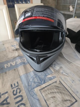 Casco Moto Talla M Gris Nuevo