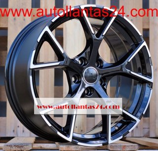 8821 JUEGO DE 4 LLANTAS AUDI RS BLACK META r708430
