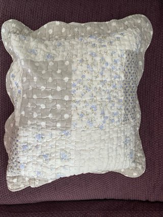 Tris cuscini cotone beige e grigio