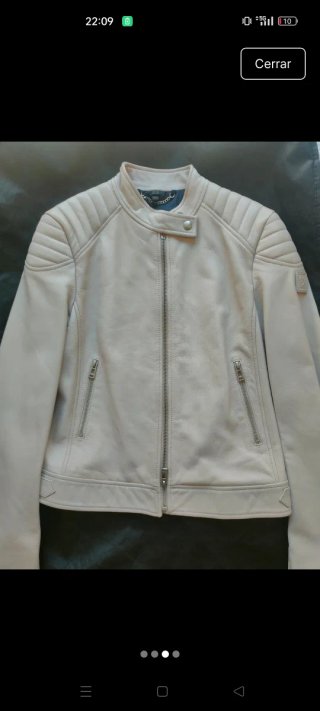 Chaqueta de piel Belstaff beige