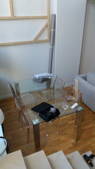 Mesa comedor cristal El Corte Inglés 150x90