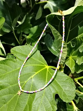 Collana perline estate ciondolo stella marina