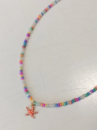 Collana perline estate ciondolo stella marina