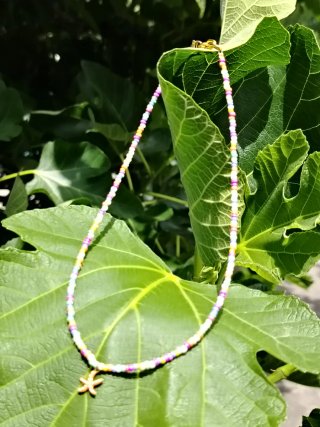 Collana perline estate ciondolo stella marina