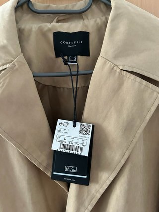 Gabardina Cortefiel Beige Talla L