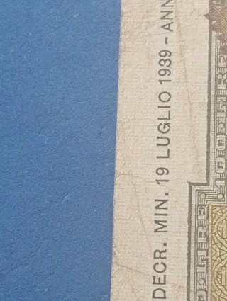 Biglietto di banca Italia 1939 - 100 Lire