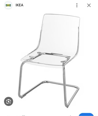 Mesa cristal ikea descatalogada y 4 sillas tobias