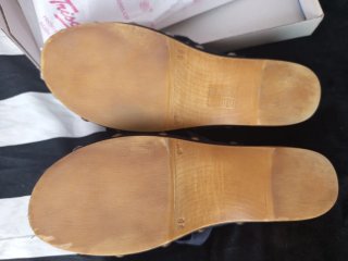 Zuecos Trisoles Piel Azul Marino Talla 38