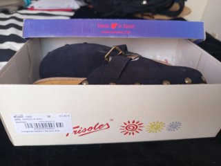 Zuecos Trisoles Piel Azul Marino Talla 38