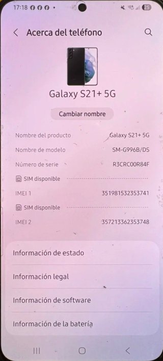 Samsung Galaxy S21+ 5G Negro