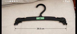 50 Perchas Pinzas Ropa Negro/Plateado
