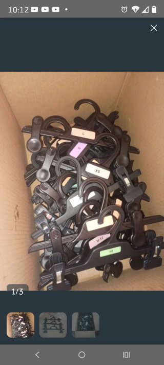 50 Perchas Pinzas Ropa Negro/Plateado