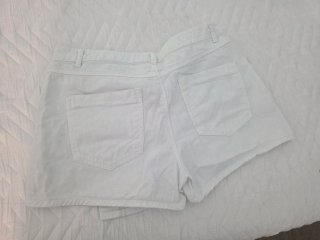 Falda pantalón  corta ZARA blanca