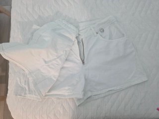 Falda pantalón  corta ZARA blanca