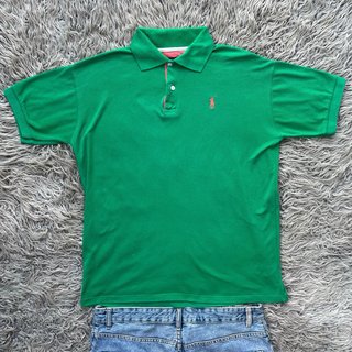 Polo Ralph Lauren Verde Rosa Vintage Y2K Verano XL