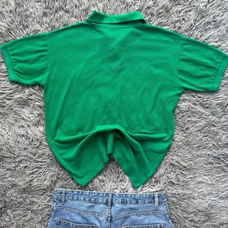 Polo Ralph Lauren Verde Rosa Vintage Y2K Verano XL
