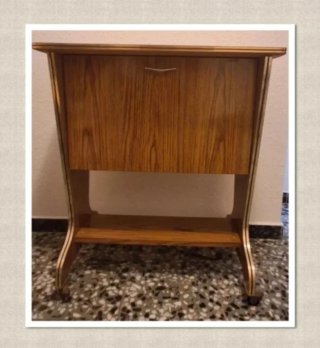 Mueble bar madera y metal