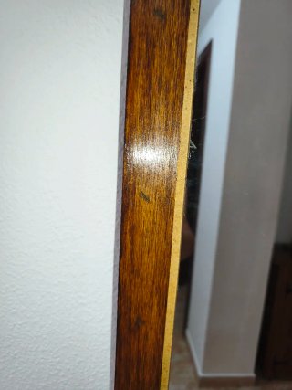 Recibidor madera maciza con espejo