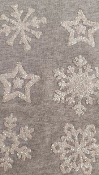 Sudadera H&M Gris Copos Nieve 134cm