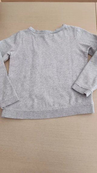 Sudadera H&M Gris Copos Nieve 134cm