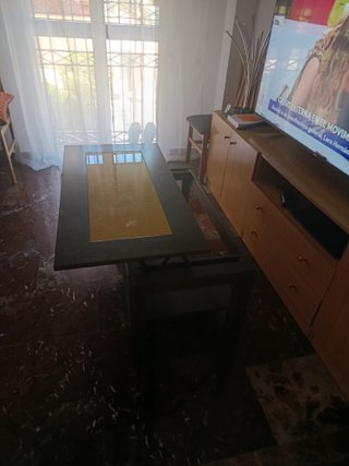 Mesa plegable madera y cristal Recogida en viviend