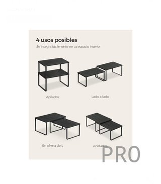 Estante para Especias Negro