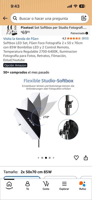 Kit de iluminación profesional FGen Softbox
