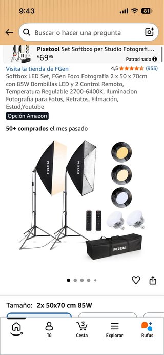 Kit de iluminación profesional FGen Softbox