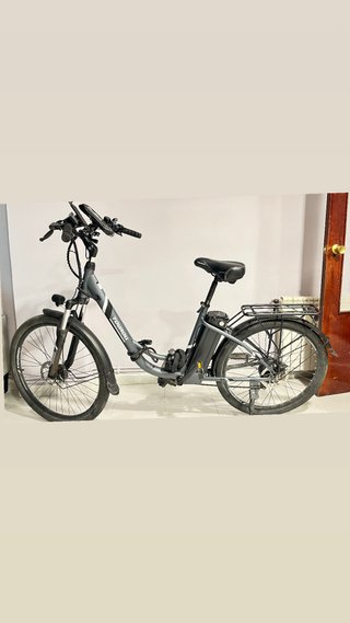 Bicicleta Eléctrica TOURALL Gris