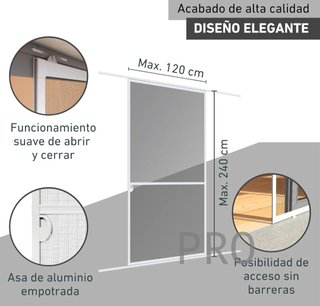 Mosquitera scorrevole con telaio in alluminio - Windhager