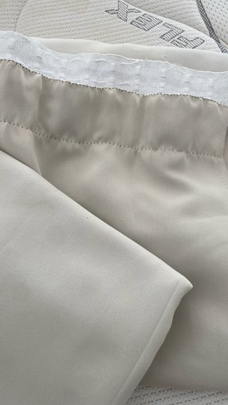 Cortinas opacas beige poliéster