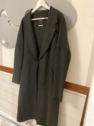 Abrigo Mango Gris Talla M