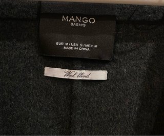 Abrigo Mango Gris Talla M