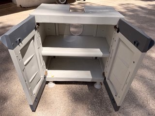 Mueble de baño ZAG gris y blanco