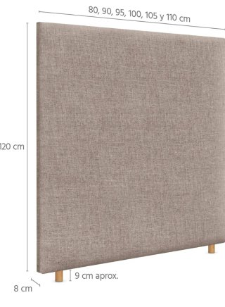 Cabecero 105cm Tela Color Tierra