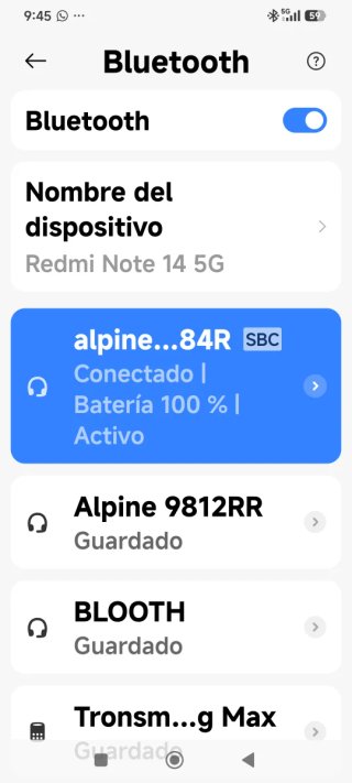 Radio CD Alpine CDA-9884R con BLUETOOTH