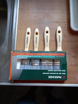 Set 4 brochas planas Parkside