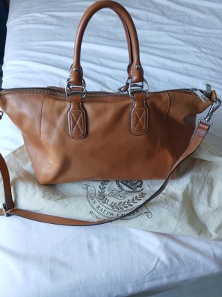 Bolso Ralph Lauren Cuero Auténtico Marrón