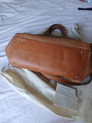 Bolso Ralph Lauren Cuero Auténtico Marrón