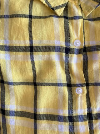 Camisa cuadros amarilla y negra Talla M
