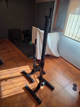 Soportes para barra de pesas regulables