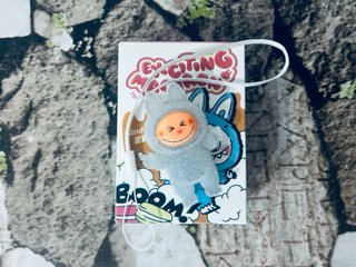 Mini Figura Labubu Monsters Exciting Macaron Gris