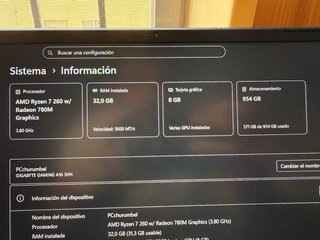 Portátil Gigabyte Gaming A16