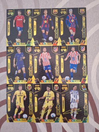 Lote de 9 cromos Edición Limitada,  2 con firma